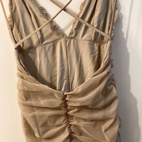 Michael Costello X Revolve Fiji Midi Tan Backless Dress - Picture 12 of 16